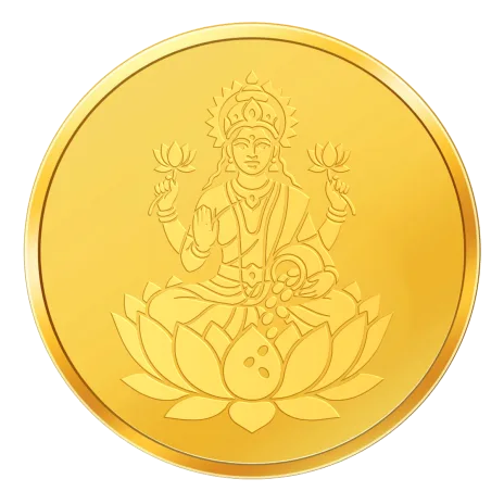 Dhan Labh 1 gm gold coin, Lakshmi side